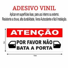 Kit 2 Adesivos Por Favor Não Bater A Porta
