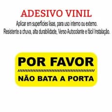 Kit 2 Adesivos Por Favor Não Bater A Porta