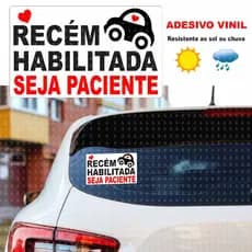 Adesivos em Vinil para Carro - Motorista Recém Habilitado(a)