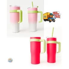 Copo Térmico 1200ml com Canudo Tampa e Alça Caneca Termica Esportivo Antivazamento Isolamento Termic