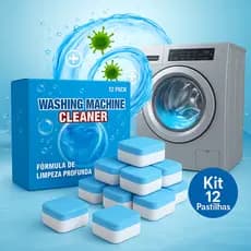 Kit 12 a 60 Pastilhas Para Limpeza De Máquinas De Lavar Roupas