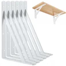 Suportes Mão Francesa 29cm/23cm/19cm Canto Tábua Cantoneira Reforçada Branca - BP