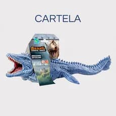 Dinossauro Mossassauro cartela 30cm brinquedo infantil vinil macio realista