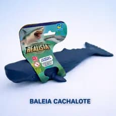 Baleia Cachalote Brinquedo Realista infantil Vinil Macio Atóxico Piscina banho