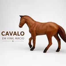 Cavalo em Vinil Brinquedo Realista Infantil Resistente 25 cm Decoração Colecionável