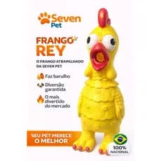 Galo Rey Brinquedo Divertido Colorido com Som para Pets