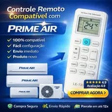 Controle Remoto Para Ar Condicionado Split Prime Air 12000ITF2 12000ITQF2
