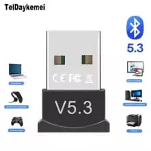 Adaptador Bluetooth 5.3 USB Dongle Para PC Notebook Alta Velocidade Estável Longo Alcance