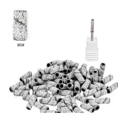 Kit 50 Refils +Broca Lixa Bits Mandril Motor Elétrica 50und-MINI