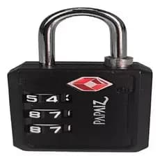 Cadeado Com Segredo 40mm Em Zamac Tsa 30z Cor Preto - Papaiz