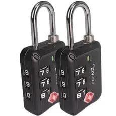 Kit 2 Cadeados 30Z Com 3 Dígitos Secretos Tsa Zamac - Papaiz