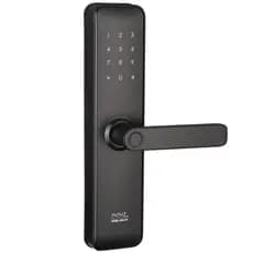 Fechadura Digital Biométrica Papaiz Com Senha e Maçaneta Fit Lock Premium Preta