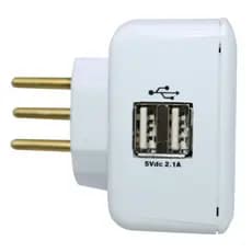 PROTERAIO Tomada Protegida + 2 Saidas USB Carregador de Celular - Produto Nacional