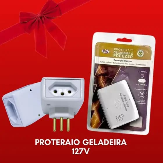 KIT com 3 Protetores Elétricos ProteRaio Geladeira e Freezer  10A - Campeão de Vendas! PW