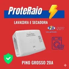 Protetor Lavadora, Máquina de lavar E Secadora Pino 20A Grosso - O Mais vendido - A melhor Proteção
