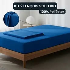 Kit Com 2 Lençol Solteiro Avulso Com Elástico 100% Poliéster