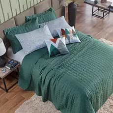 Cobre Leito Percal 300 Fios Dupla Face Com Porta Travesseiro Aveludado Solteiro Casal Queen e King