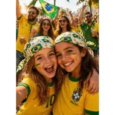 Lenço Bandana Brasil | Acessório Estiloso Cabeça/Pescoço