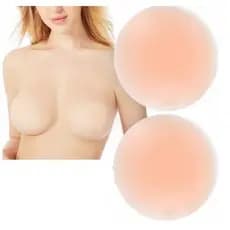 4 Pair Protetor Tapa Redondo de Mamilos Silicone Adesivo Reutilizavel Discreto Bege 2 Pair
