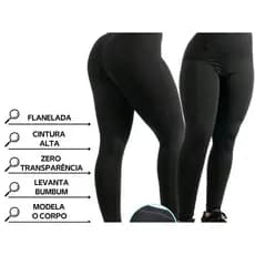 Legging Flanelada Grossa meia Calça Leg Peluciada Forrada Por Dentro Costura Reforçada Calça Térmica