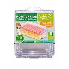 Porta Frios 1,6L Transparente Empilhável Organizador Alves + Porta Frios + Empilhavel + Organizador de geladeira