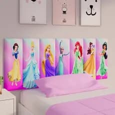 KIT CABECEIRA INFANTIL PERSONAGENS CAMA BOX SOLTEIRO CASAL E DEMAIS TAMANHOS