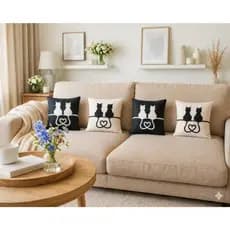 Capa de  Almofadas Decorativas C/Zíper Estampada Decorativa kit 2 a 4 unidades