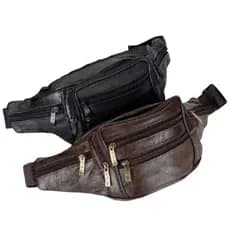 Bolsa Pochete De Couro De Ombro Material Sintético Espaçosa Resistente Unissex Presente