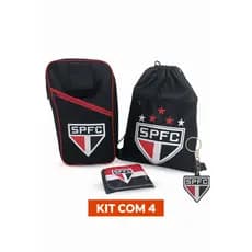 Kit Torcedor 4 peças Esportivo Time Coração Academia Presente Unissex Com Acessórios Personalizados