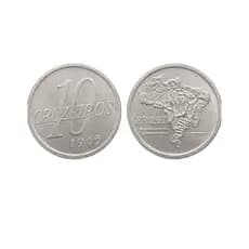 Moeda Antiga De 10 Cruzeiros Ano 1965 Brasil Original