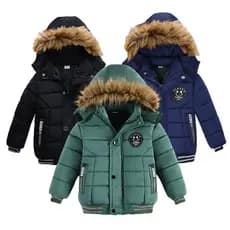 Outono Inverno Meninos Jaquetas Crianças Com Capuz Grosso Quente Para Baixo Outerwear Casacos 2-6 Anos