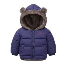 Cashmere Crianças Casaco Outono Inverno Engrossar Jaqueta Meninos Cor Sólida Com Capuz Parka Outerwear 2-6 Anos