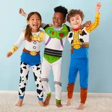 Crianças Primavera Toy Story Pijamas Menino Dos Desenhos Animados Buzz Lightyear/Woody Cosplay Clothes 2 Peça 2-7 Anos