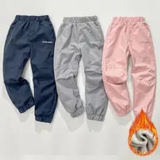 Calças Esportivas Impermeáveis À Prova De Vento Para Meninos , De Esqui Quentes De Lã De Inverno Adequadas Meninas 4-12
