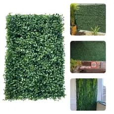 Placa de Grama Buchinho 40x60 Jardim Vertical Artificial 308 Folhas Parede Verde Muro Ingles Plantas Artificiais