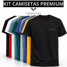 Kit com 3, 5, 7 e 10 Camisetas Premium Verazzi - Camisa Básica