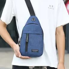 Bolsa de peito Mochila masculina Oxford pano bolsa mensageiro de ombro