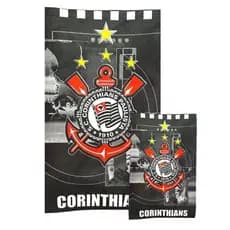 Kit Toalha de Banho + Toalha de Mão Corinthians Futebol Praia Piscina Natação