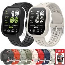 Pulseira De Silicone Com Moldura De Caixa , Acessórios De Para Amazfit Bip 6