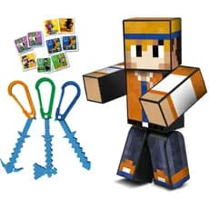 Boneco Hey Davi Minecraft 25cm Articulado Familia Arqueira Youtuber