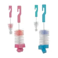 Kit Escova Mamadeira Com Esponja Buba Limpeza Bebe Infantil Para Lavar Mamadeira E Bico
