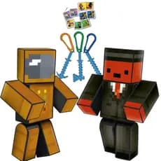 Kadu + Zoom 25cm Kit Bonecos Articulados Youtuber Gamer Skin