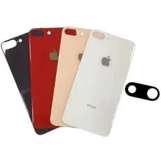 TAMPA TRASEIRA DE VIDRO COM FURO MAIOR COMPATIVEL COM IPHONE 8 PLUS +LENTE DE VIDRO