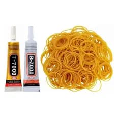 Cola Tela Celular Multiuso 2un 15ml  cola + Elástico50 UNIDADES (Cola Sortida)