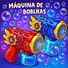 Brinquedo Máquina de Bolhas de Sabão Automática com Luz – Pistola Infantil Divertida