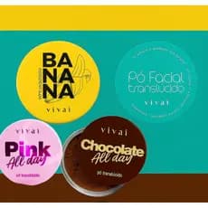✨ Pós Faciais Vivai – Banana, Chocolate ,Translúcido e pink all day✨