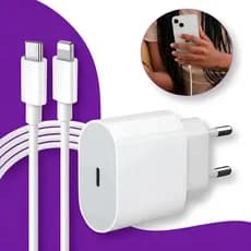 Carregador 20w Turbo Para iPhone 8 X Xr 11 12 13 14 Pro Max  Carregador 25w Turbo Para iphone NOVO