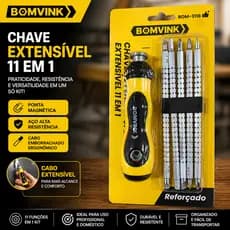 Kit Chave de Precisão Extensível 11 em 1 Bomvink Reforçada com Pontas Magnéticas