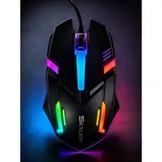 Mouse Gamer Escritório  SkyLion USB Preto Led Colorido PC