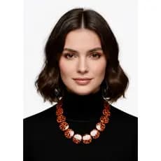 Colar Feminino Maxxi Colar Estampa De Onça Tartaruga Resina Tendência Blogueira Bijuteria Fina / Moderna / Casual